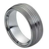 Volfram visokog poljskog dvostrukog žlijeravog dizajna prstena veličine 11