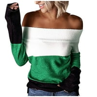 Chic Fall džemperi za ženske ležerne hladne rame dugih rukava Klintne majice Trendy Slatko izlazak vrhovi