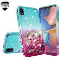 Slučaj za Motorola moto e W Tempered stakleni ekran Zaštitni tekućini Quicksand Glitter Slatko Bling