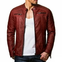 Muška kožna kožna jakna, motociklistička jakna, topla kožna jakna