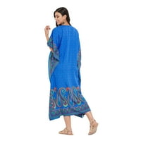 Ženske plus veličine kaftane haljine Boho Long Maxi haljina dame casual hippie kimono rukave labav kaftan