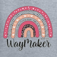 Waymaker Rainbow Inspiration Christian Womens Grafička majica, Heather Grey, X-Veliki