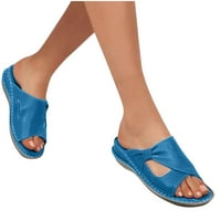 DPITYSerensio Ljetne sandale za žene debele ženske cipele za odmor na plaži sa sandale za slobodno vrijeme otvorene papuče na nožnim prstima ružičasta 9
