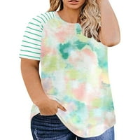 Žene Fit T majice Ženske košulje kratkih rukava Plus veličine za žene Ljeto Print Tunic Spring Tops