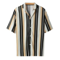 Buigttklop Nema granica Muška majica Clearence Plus Veličina Ljetne košulje Casual Striped Majice Top