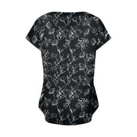 Apepal Womens Plus majice, grafički čišćenje dame zazor ispisana bluza V-izrez kratki rukav labav majica,