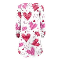 ChicCall ženska dnevna haljina Ležerne prilike dugih rukava s ramenim ramenim srcem Print Bodycon Mini