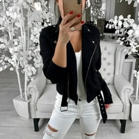 Tking Fashion Women Cardigan s dugim rukavima otvorena prednja kratka kardigan odijelo za jaknu kaput