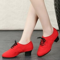 DMQupv platforma Oxfords za ženske veličine Party peted plesne cipele Vintage Cipele cipele crvene 7,5