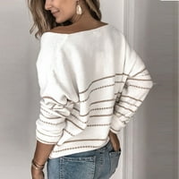 Ženski pulover džemper toplo casual moda V-izrez Zlato trak dugih rukava Jesen zimski džemper za žene