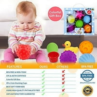 Teksturirani multi senzorni masažni kuglični set BPA besplatan za toddler meke kuglice za bebe igračke