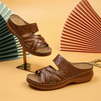 Simplmasygeni Ženske cipele za čišćenje cipela Mother's Day Pokloni Nove klin pete Ženske sandale Prošivene