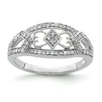 Sterling Silver Rhodium dijamantna modna prstena veličine 6
