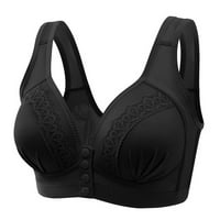 Ženska prednja zatvarač Bras Comfort gumb Underwire grudnjak Podmornica Push up BRA svijetlo ljubičasto