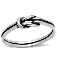 Ženski polirani prsten od nehrđajućeg čelika bez kamena u bez kamena - veličine 9