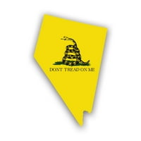Nevada naljepnica u obliku države naljepnica za zastavu - samoljepljivi vinil - Vremenska zaštitna - izrađena u SAD-u - NV ne gazi me zvjezdani američki
