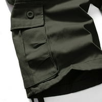 Pgeraug Muške dukseve za slobodno vrijeme s više džepnim čvrstim kombinezonima u boji za muške hlače