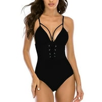 Ženski kupaći kupaći kostimi s kupaćem kostimu novog kaiševa, temperamentu kupaćim kostima Veliki grudi V-izrez stil bikini