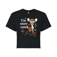 Disney Bambi - Božić - Ja sam Sneg Slatka - Juniors obrezana pamučna mješavina majica