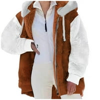 Cuoff Wouns plus veličine kaputi i jakne modni h dugih rukava pune boje tople jesene jesenski zimski kaputi ženske vrhove