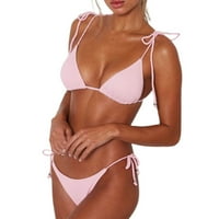 Amousa za žene podstavljeni zavoj bikini set zastrašujući push up kupaći kostim G-string kupaći kostim