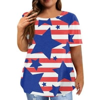 Luiyenes 4. srpnja Košulje Žene Zastava Štampane labave patriotske novitete T-majice L-5XL
