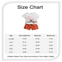 Dječja dječaka odjeća za dječake Baby Boy Outfits 12-mjeseci Toddler Boys Pismo Ispiši kratke kratke hlače za kratke hlače
