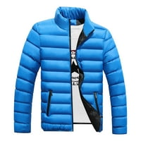 Ležerne prilike za toplu štand Slim Winter Zip kaput Oplatna jakna Top Bluusesky Bluexxl