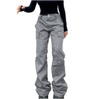Teretne pantalone Ženske baggy Y2K hlače nacrtavaju padobranske hlače niski struk hipi hlače casual