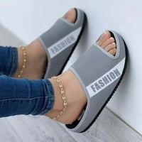 Ženske ljetne casual sandale Flip flops tkanina za čišćenje tkanina Flat Ženska moda udobnost na otvorenom Peep toe slovom Boja blok platform
