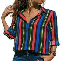 Grianlook ženske bluze dugih rukava dugih rukava s majicama majice Dame Elegantna tunika košulja Labavi