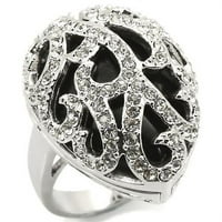 Luxe nakit dizajnira ženski prsten sa crnim mlaznim semima od dragocenog kamenog kamenog - veličine 5