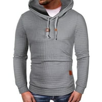Leey-World Hoodies za muškarce Muškarci Outfits Solid dugih rukava dukserice Sportski odijelo Plus veličina Hoodie Grey, XL