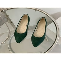 Zodanni žene ravne cipele klizne na stanovima Udobne plinove na vrhu vjenčanih ležernoj formalnoj modi Neklizajući tamno zeleni 9