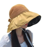Stalci za bejzbol kape Ženski šešir za sunčanje UPF 50+ UV zaštita šešir Crna prevlaka slamka na otvorenom