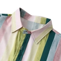 Pamučne majice od punog boja za muškarce dugih rukava s dugim rukavima dolje bluza sa džepovima sa ovratnikom