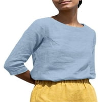 Glonme Women Basic Casual Ljeto Vrhovi Bohemian Loungewear Pulover Torba za odmor Tunička bluza