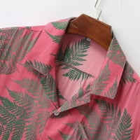 Muške šarene ljetne kratkih rukava labave tipke Havajska casual košulja bluza dugih rukava s džepom