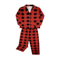 Porodični božićni pidžami Podudarni setovi s dugim rukavima božićni plaćeni PJS prugasta kućna odjeća