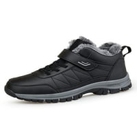 Krokowalk unise tople čizme plišane obložene zimske čizme Udobne cipele snijega Vodootporna magnetska casual cipela lagana niska tjelesna teletska boot crna crna crna 10,5