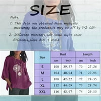 PEDORT Slatke majice za žene plus veličine majica dostupna u plus veličini plava, xl