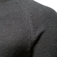 Muške jesenske i zimske modne dukseve zakrpa redovno izdanje pulover na ramenu pulover čvrste boje gornji