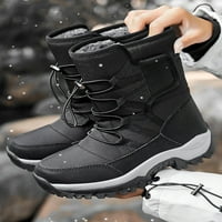 Oucaili ženske čizme za snijeg plišane zimske čizme Mid-Calf tople cipele non klizanje FUR krzno radno