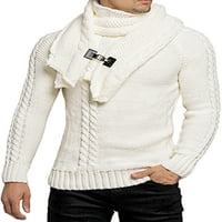 Muški pleteni džemper kabeli pleteni pulover stilski pleteni odjeću casual slim fit bluza