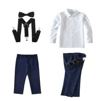 Dječaci odijevaju odijelo za bebe svadbene zabave Set Little Gentleman Stvari, majica TUXEDO haljina