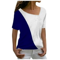 Lyylayray bluza za žene Ženska modna ležerna temperamenta V-izrez Labavi geometrijski print kratkih