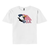 MA Croi Muška organska pamučna američka zastava orao grafički majica Neovisnosni dan kratkih rukava