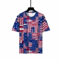 Jsaierl ženske košulje od 4. jula Patriotska američka zastava tiskane tees plus veličine Elegantni okrugli