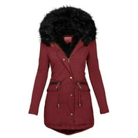 Mishuowoti jakne za žene plus veličine modne čvrste žene casual deblji zimski vitki kaput 5xl