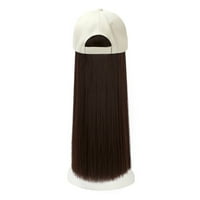 Bejzbol kapa za kosu ravno frizura za frizuru podesiva šešir sa perikom priključena duga kosa
